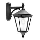 Norlys - LONDON noir 77W halogène max./E27 IP54 classe II ver. claire polyc. H420mm