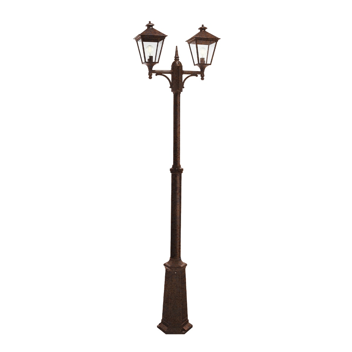 Norlys - LONDON MAT patine rouille 2x77W halogène max./E27 IP54 cl II ver. claire poly.