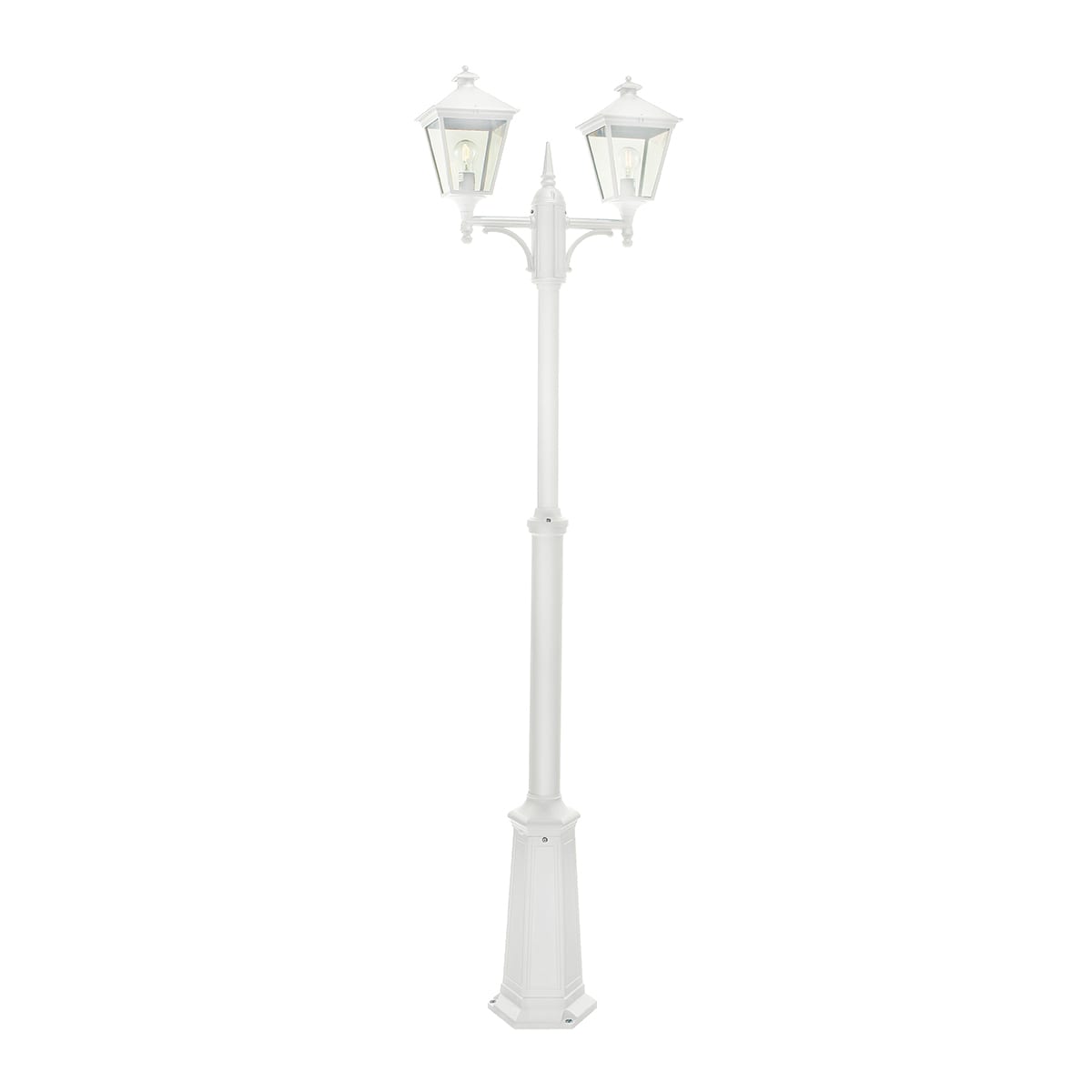 Norlys - LONDON MAT blanc 2x77W halogène max./E27 IP54 cl II ver. claire poly.
