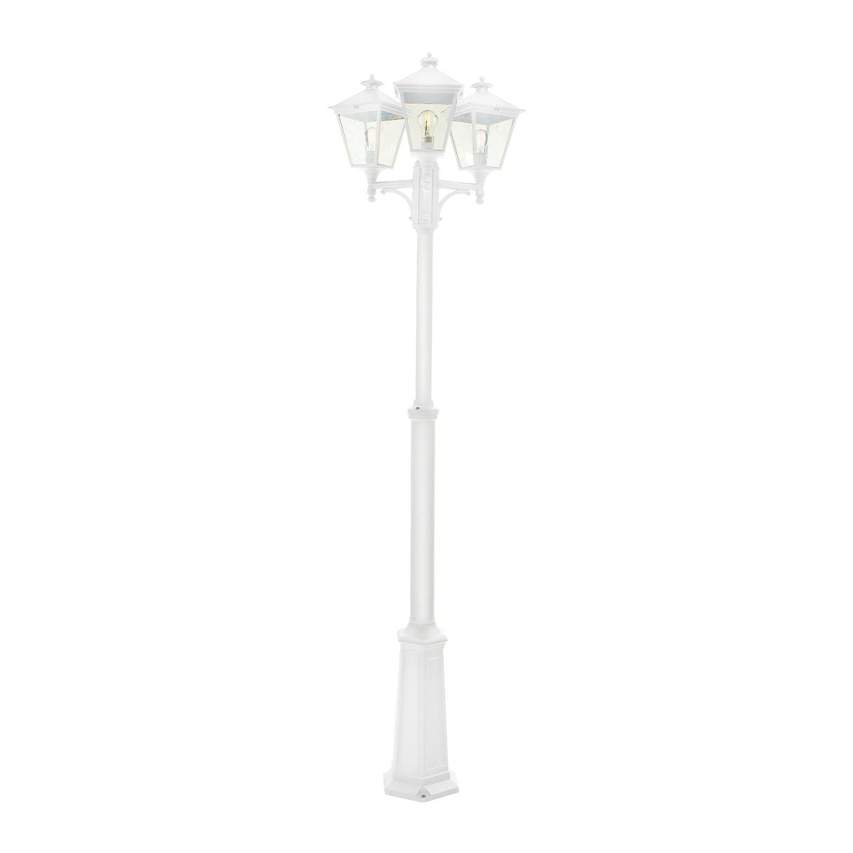 Norlys - LONDON MAT blanc 3x77W halogène max./E27 IP54 cl II ver. claire poly.