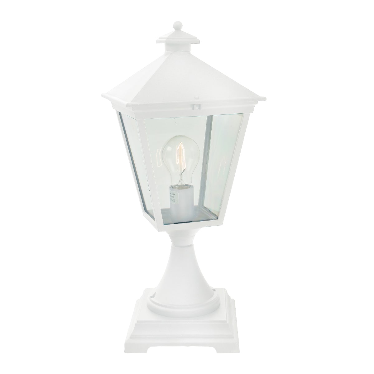 Norlys - LONDON BORNE blanc 77W halogène max./E27 IP54 cl II ver. claire polyc. H470mm
