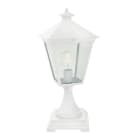 Norlys - LONDON BORNE blanc 77W halogène max./E27 IP54 cl II ver. claire polyc. H470mm