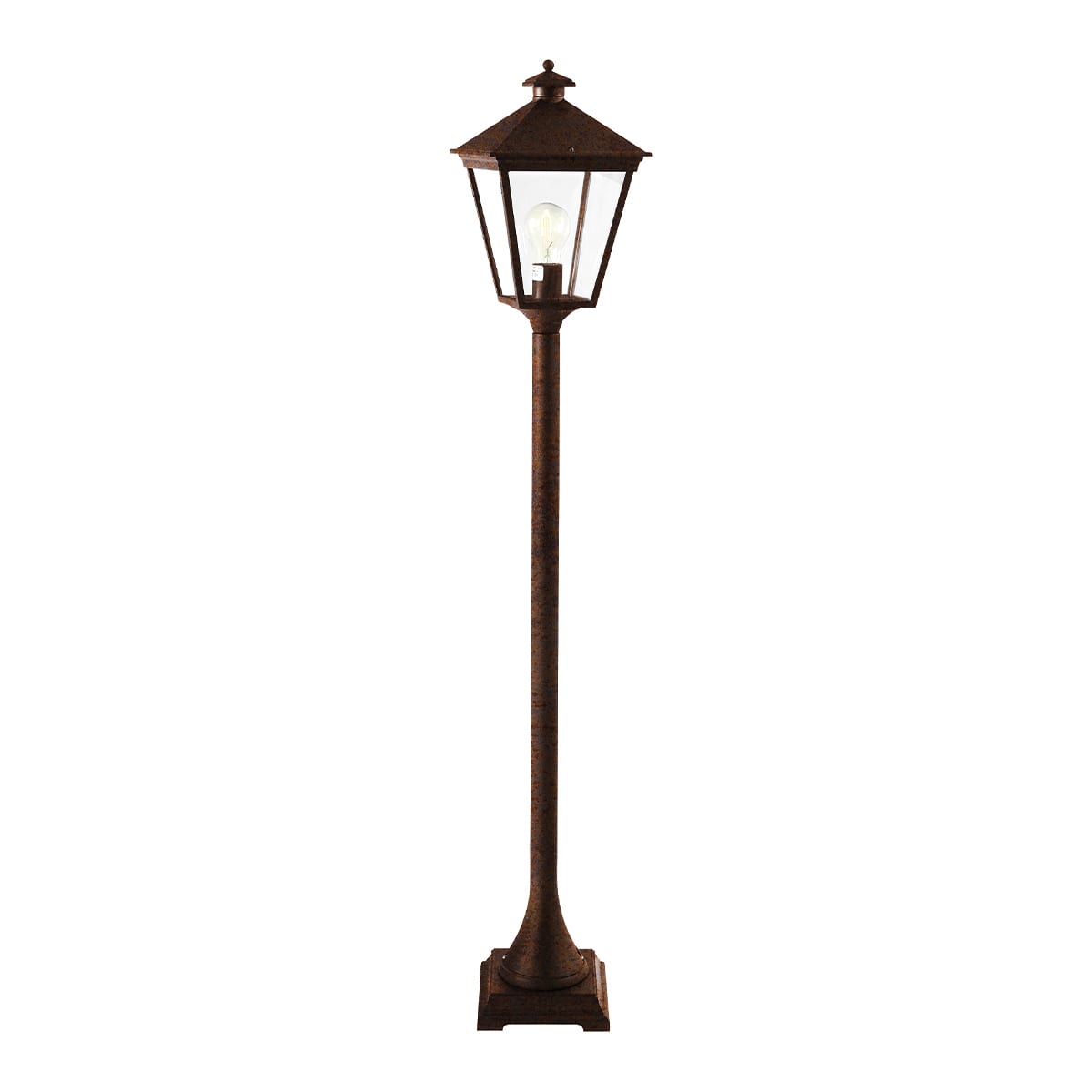 Norlys - LONDON POTELET rouille 77W halogène max./E27 IP54 cl II ver. claire poly H1200mm