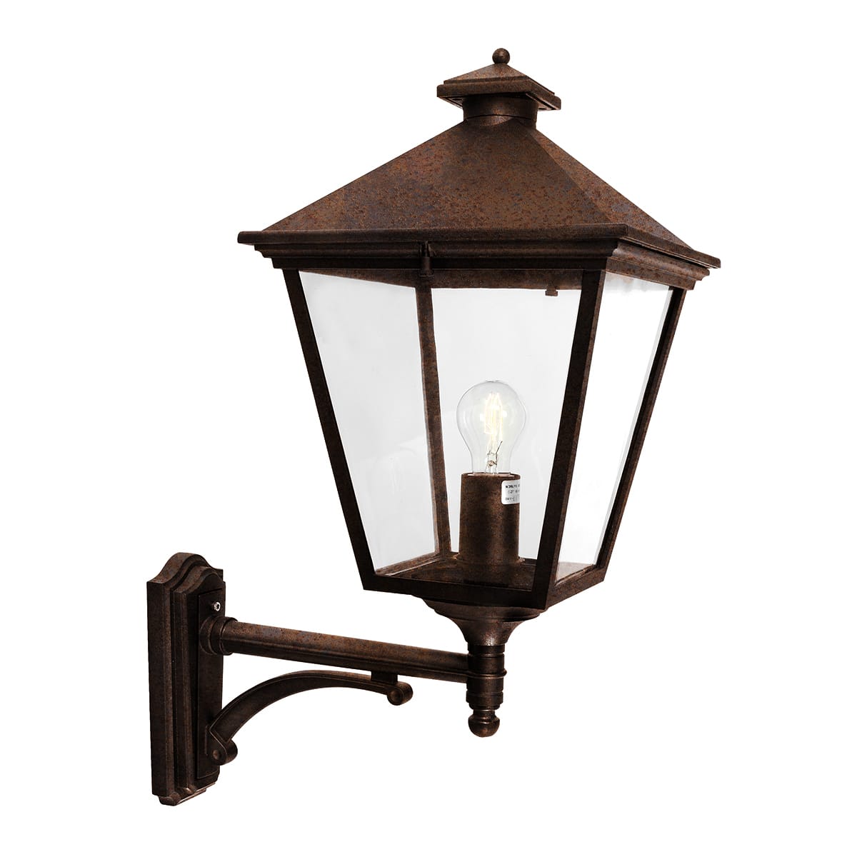 Norlys - LONDON BIG rouille 77W halogène max./E27 IP54 cl II ver. claire polyc. H670mm