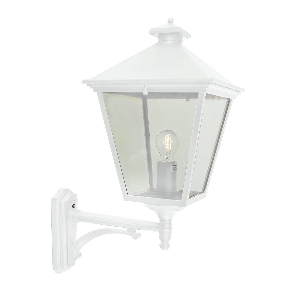 Norlys - LONDON BIG blanc 77W halogène max./E27 IP54 classe II ver. claire polyc. H670mm