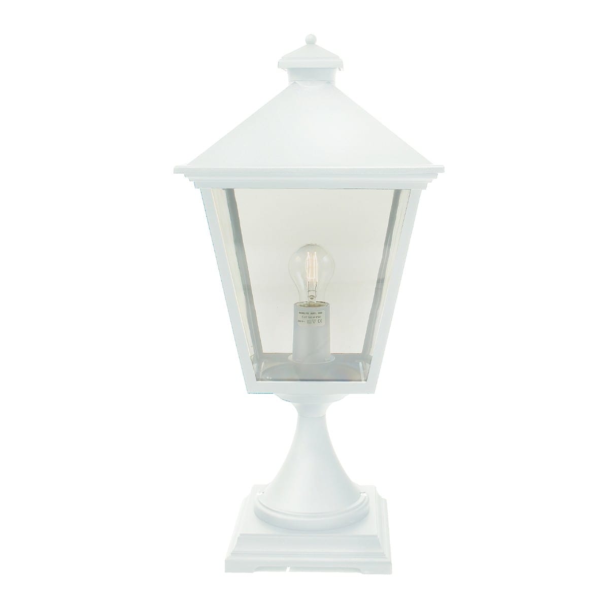 Norlys - LONDON BIG BORNE blanc 77W halogène max./E27 IP54 cl II ver. claire poly. H640mm