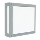 Norlys - NORDLAND gris aluminium 2xE27 IP65 classe I verrerie opale polycarbonate IK10