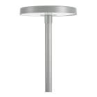 Norlys - BORG TETE gris alu 32W LED flux 3735lm 3000K IP65 cl I satiné PMMA mât?60mm