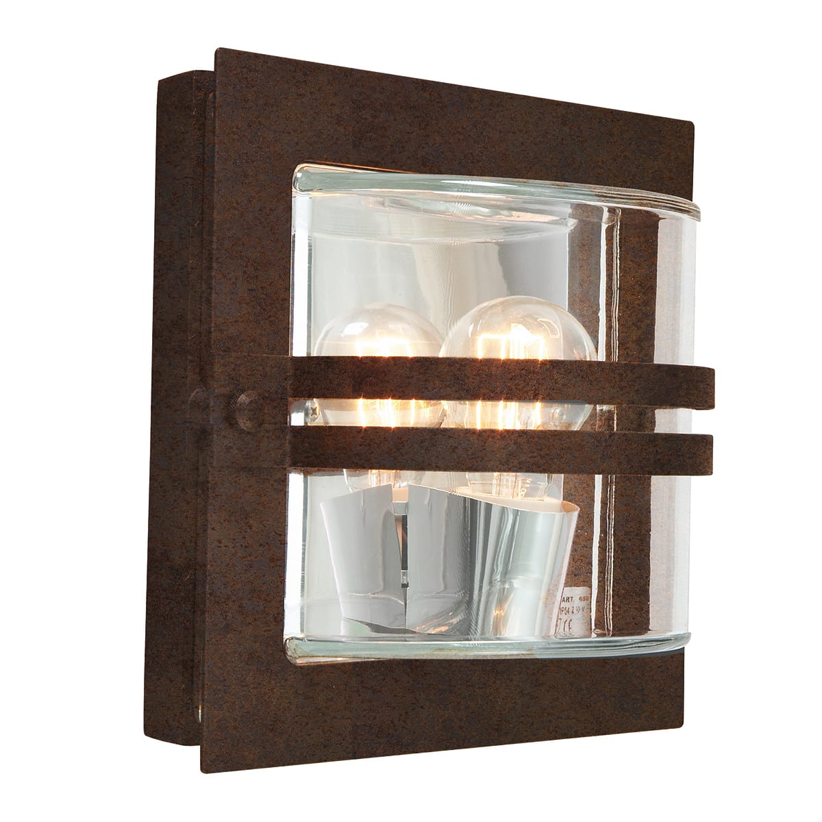 Norlys - BERN patine rouille 46W halogène max./E27 IP54 classe I verrerie claire