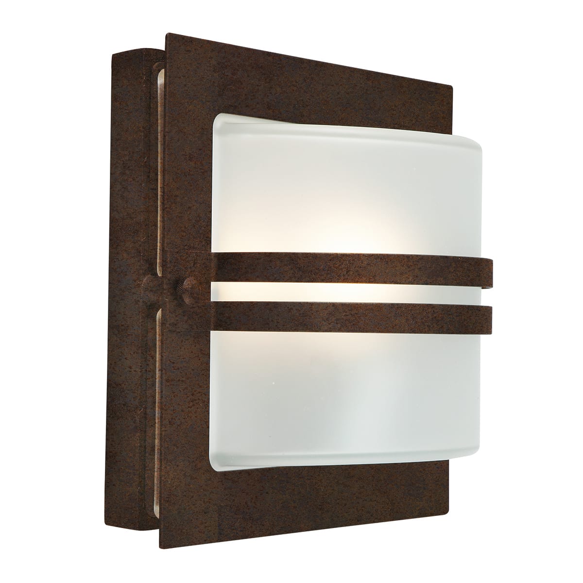 Norlys - BERN patine rouille 46W halogène max./E27 IP54 classe I verrerie givrée