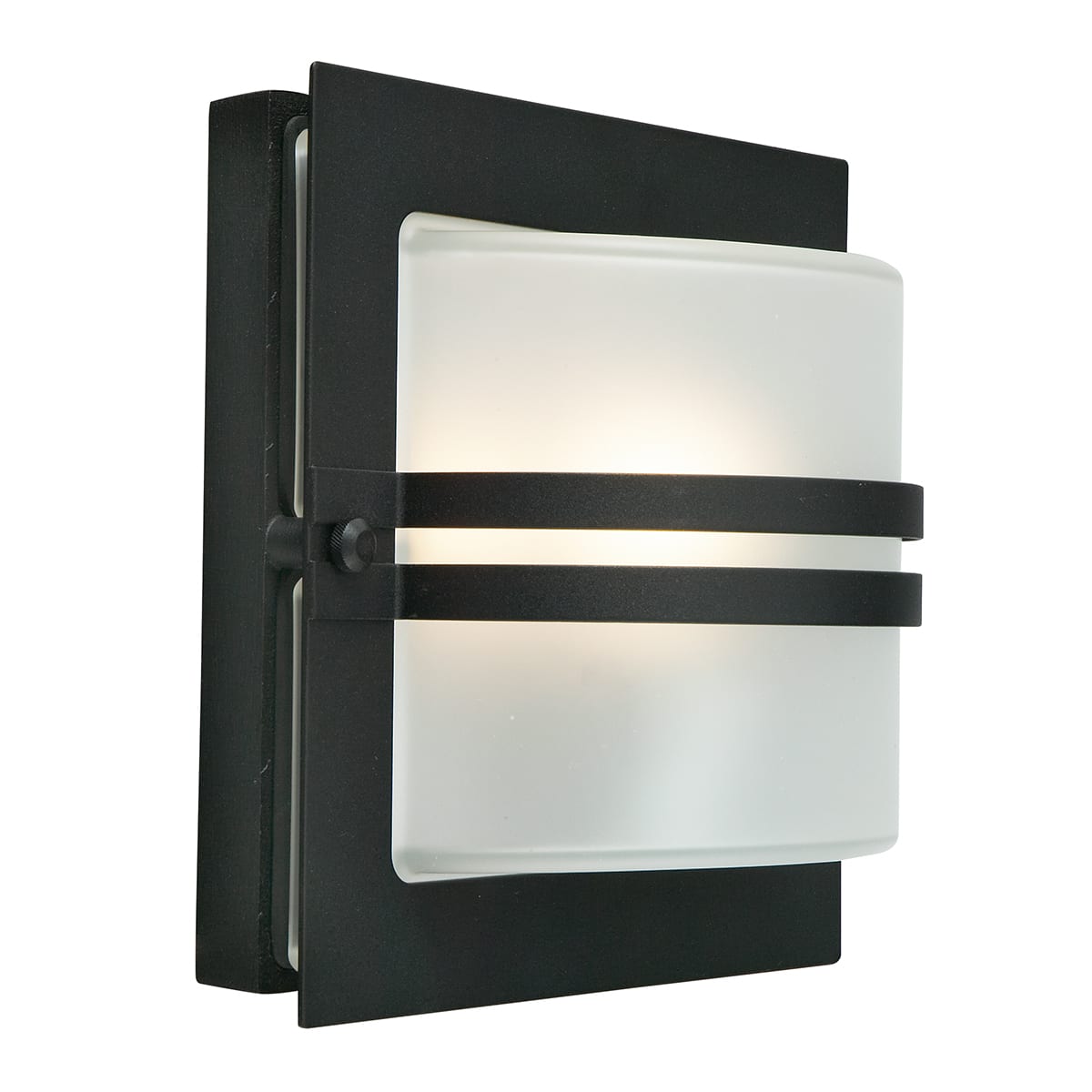 Norlys - BERN noir 46W halogène max./E27 IP54 classe I verrerie givrée