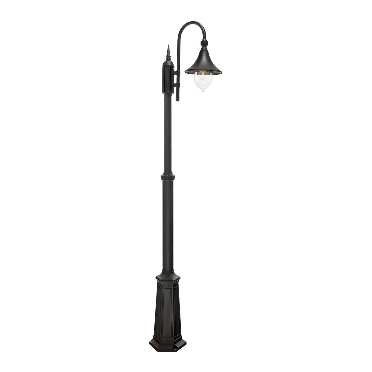 Norlys - FIRENZE MAT noir 57W halogène max./E27 IP54 classe II ver. claire polyc.