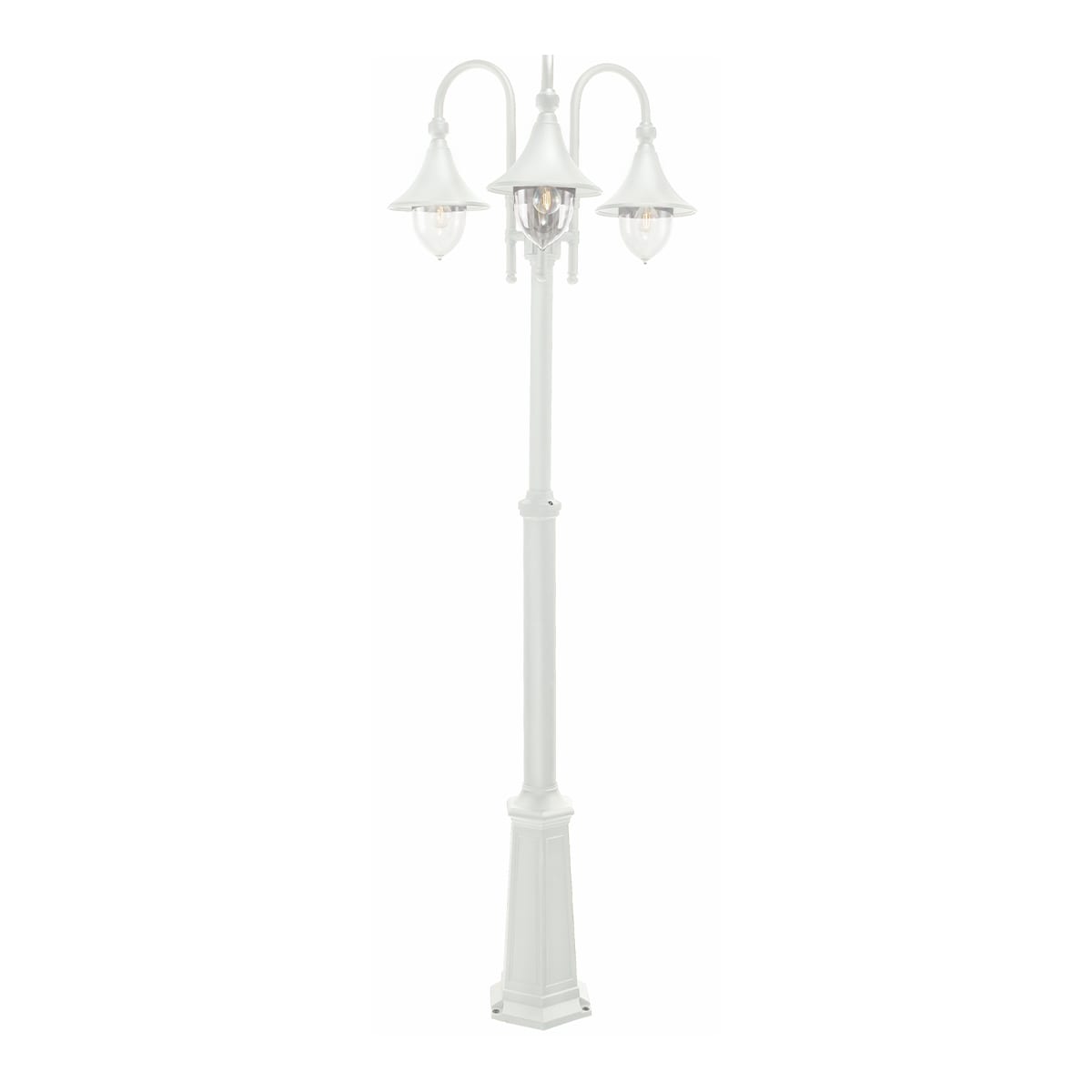 Norlys - FIRENZE MAT blanc 3x57W halogène max./E27 IP54 classe II ver. claire polyc.