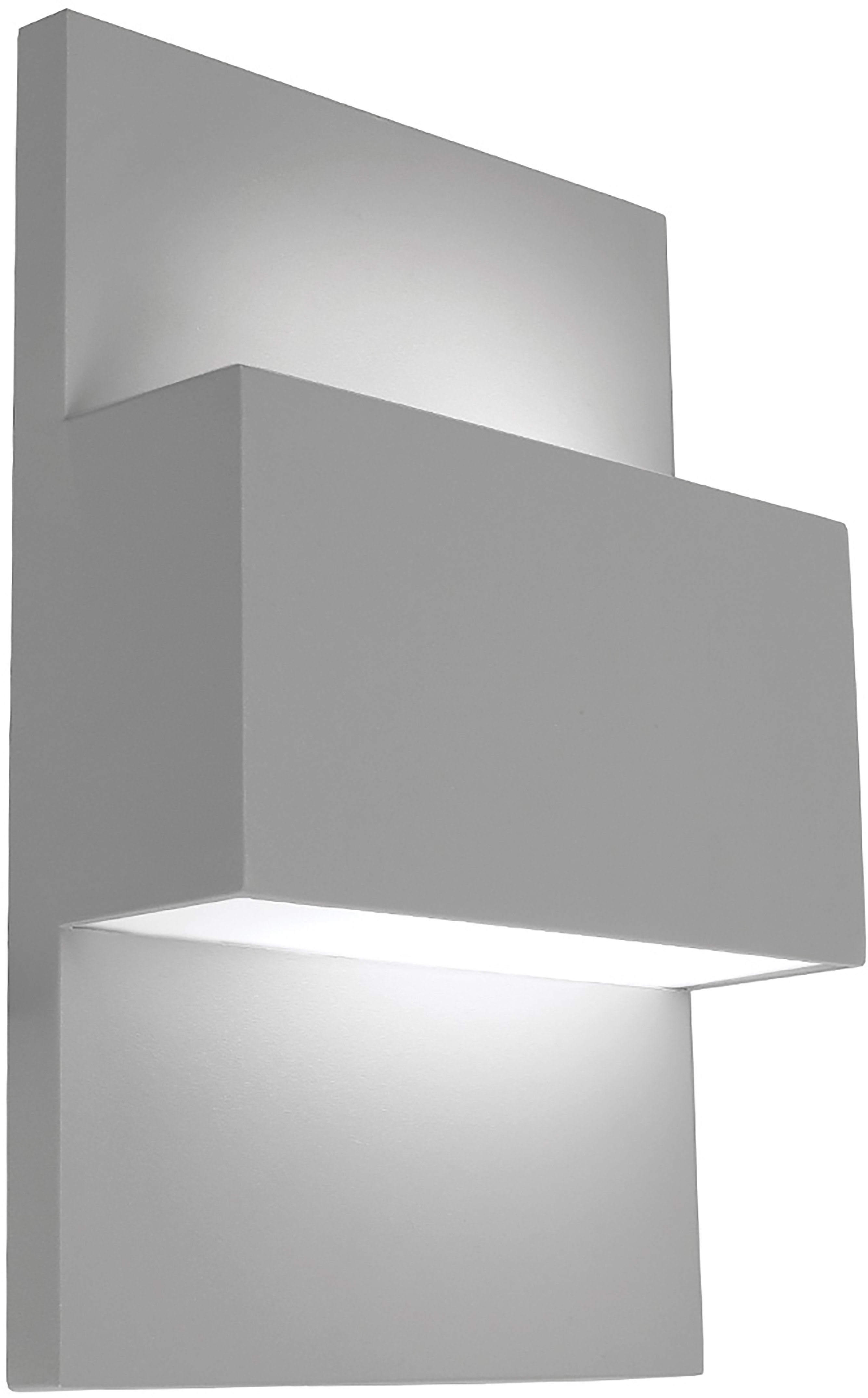 Norlys - GENEVE gris alu 8,3W LED dim. flux 609lm 3000K IP54 cl I ver. givrée Up&Down
