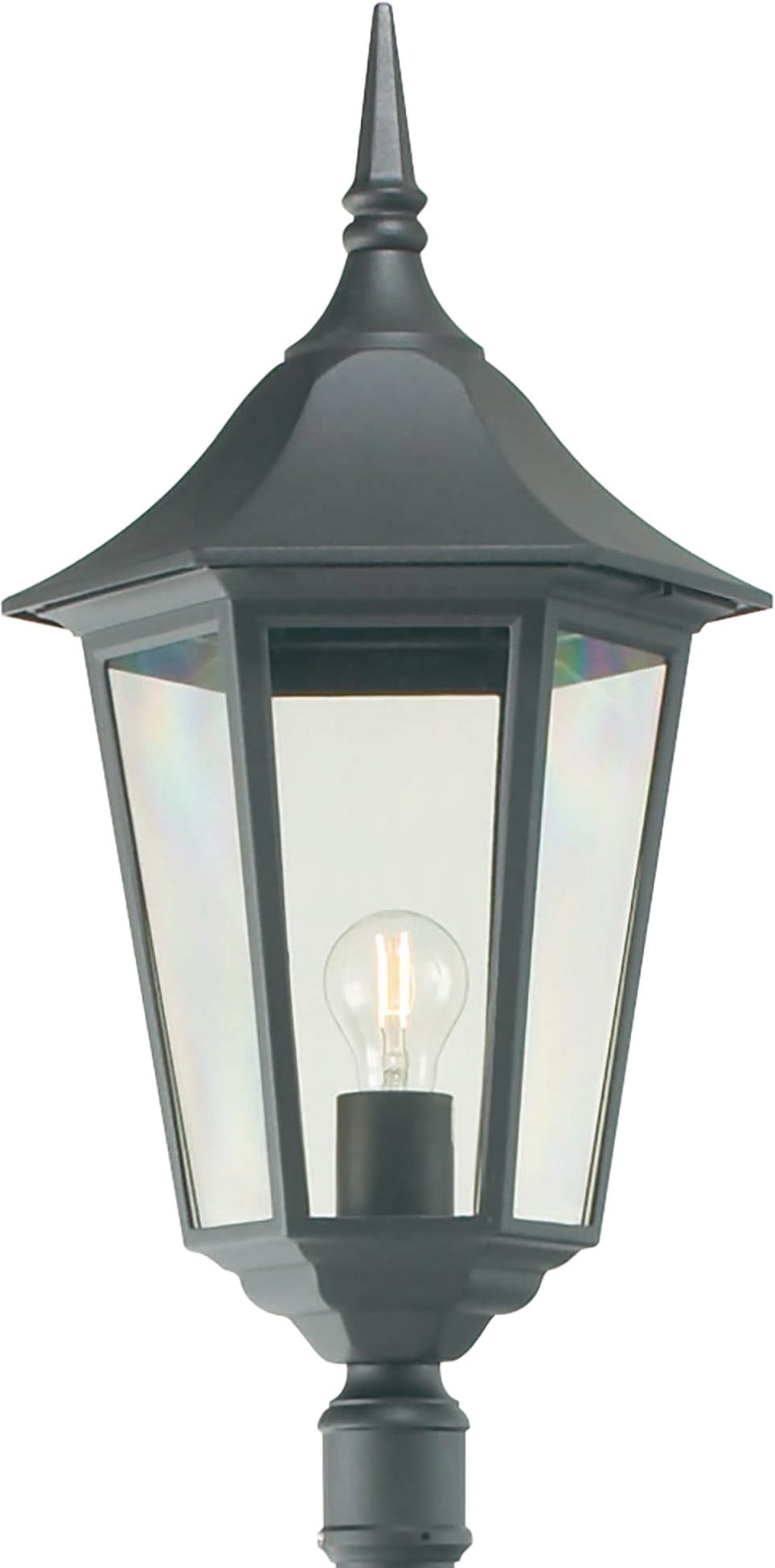 Norlys - MODENA noir 70W halo max./E27 IP54 cl II ver. claire pour mât 50mm