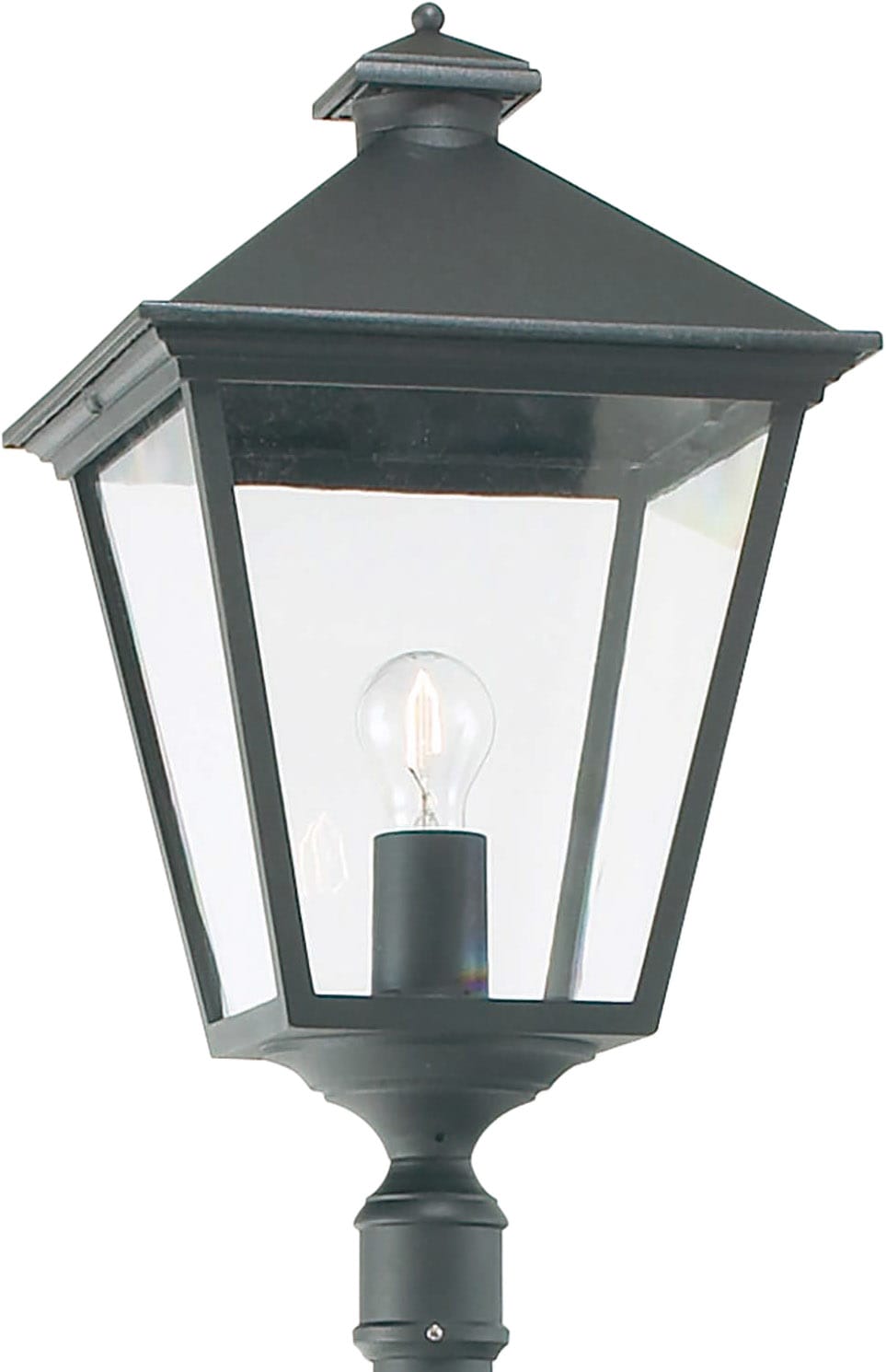 Norlys - LONDON BIG noir 70W halo max./E27 IP54 cl II ver. claire pour mât 50mm