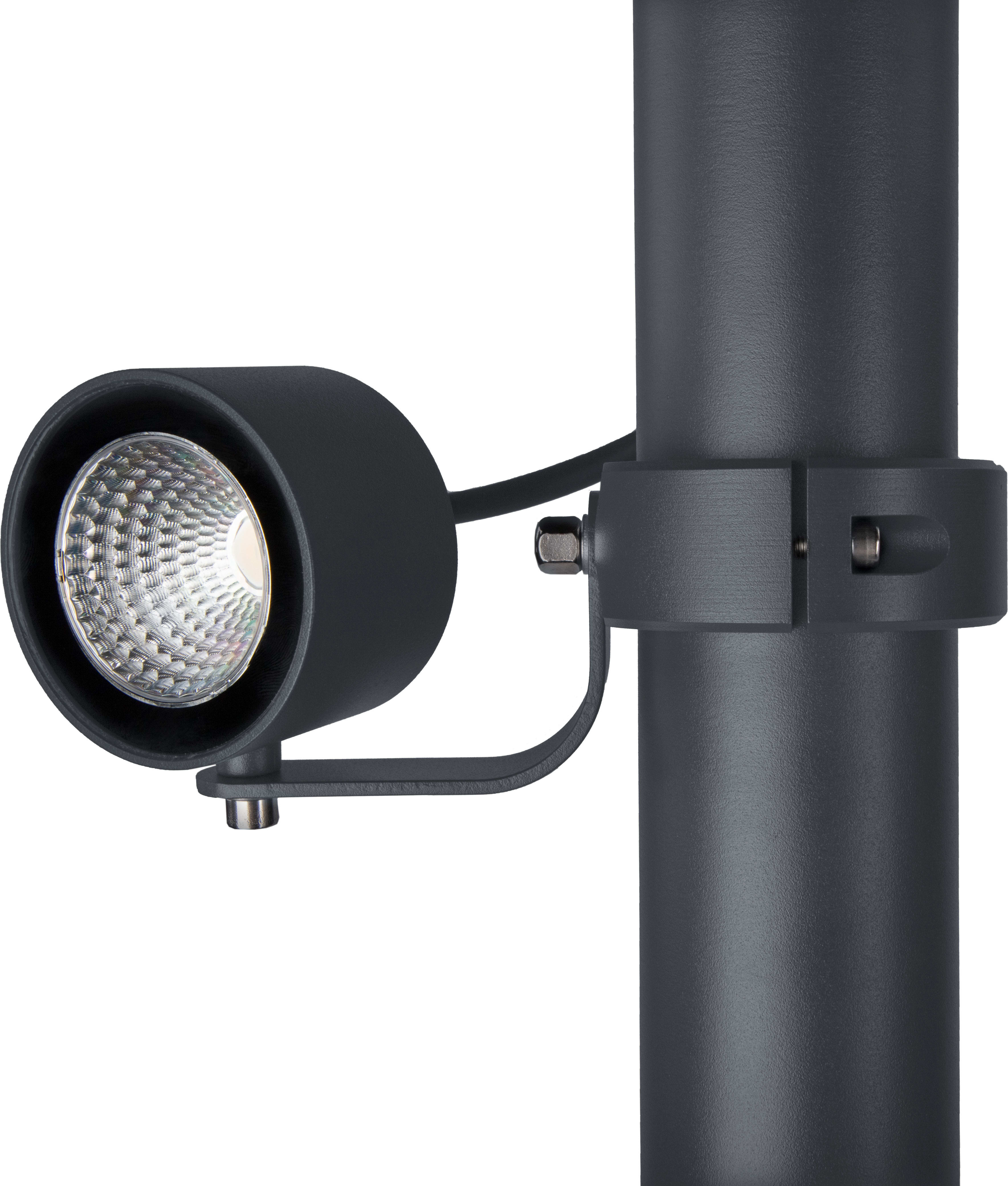 Norlys - MOSS graphite 4W LED dim. flux 389lm 36° 3000K IP65 cl I verre trempé mât ?60mm