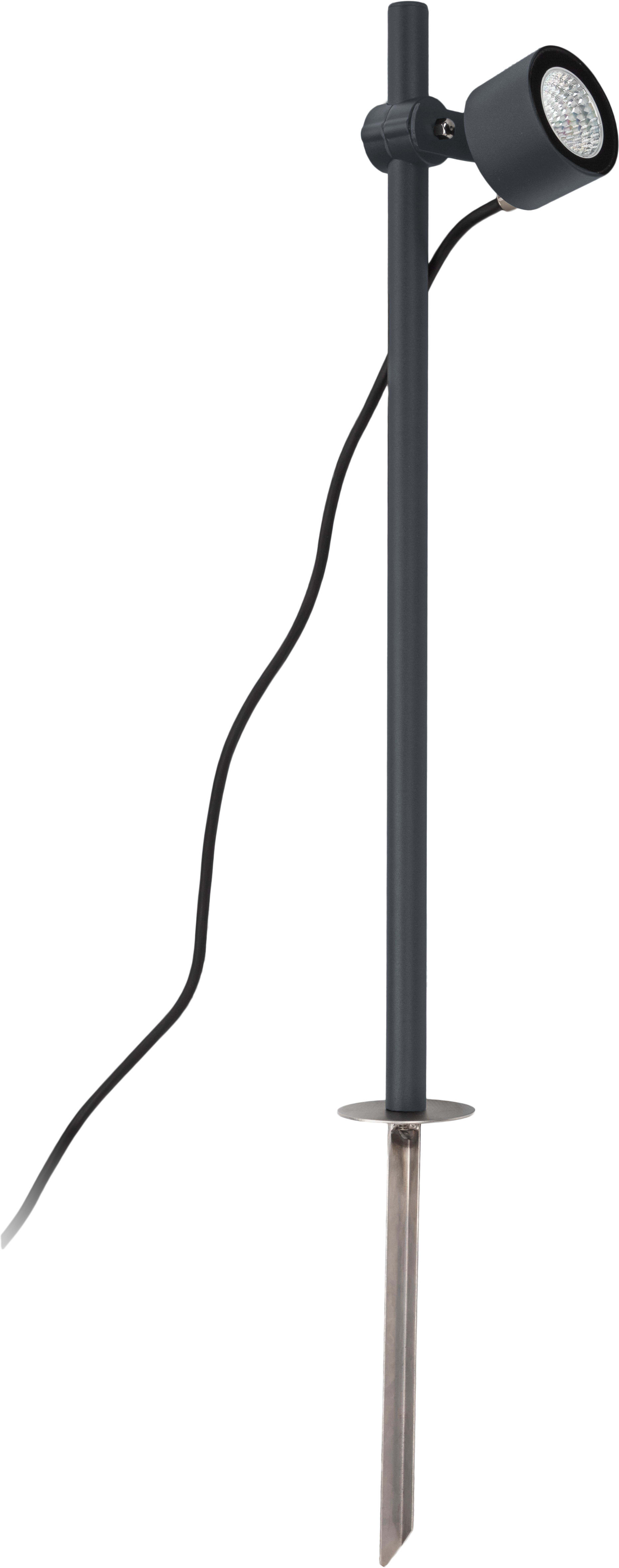 Norlys - MOSS graphite sur piquet 8W LED dim. mod. 839lm 36° 3000K IP65 cl I verre trempé