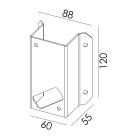 Norlys - PIECE D'ANGLE couleur blanc - SANDVIK Up&Down Art. 1730 / 1731 / 1732