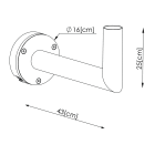 Norlys - FIXATION MURALE ?60mm couleur graphite - BORG / HAMMERFEST / VISBY