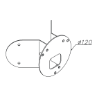 Norlys - Pièce d'angle pour applique KOSTER graphite