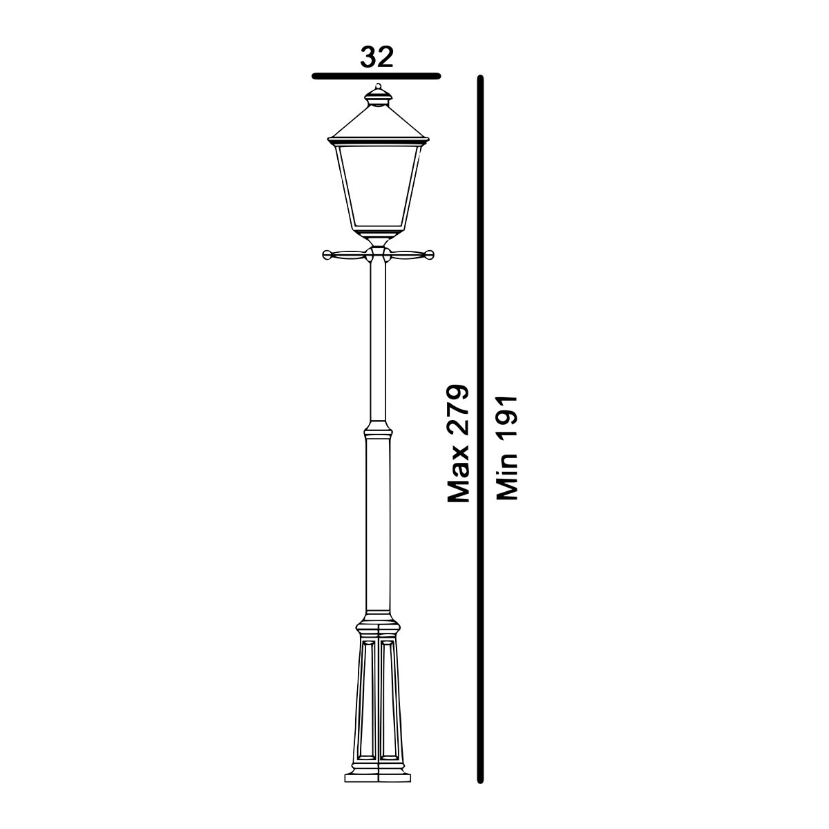 Norlys - LONDON BIG MAT blanc 17,5W LED flux 1392lm 3000K IP54 classe II