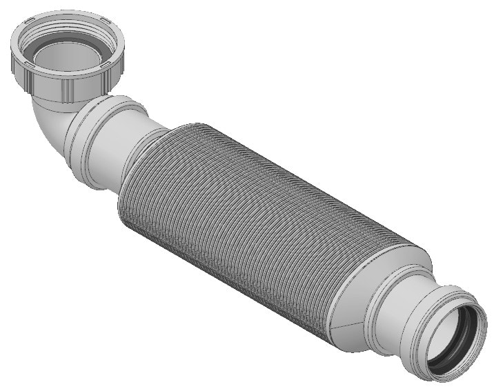 Daikin - Siphon plat H 64 mm / gain de place / moins de risques de fuites d'air.