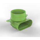 Daikin - DucoFlex Adaptateur coudé pour bouche modèle court ovale D125