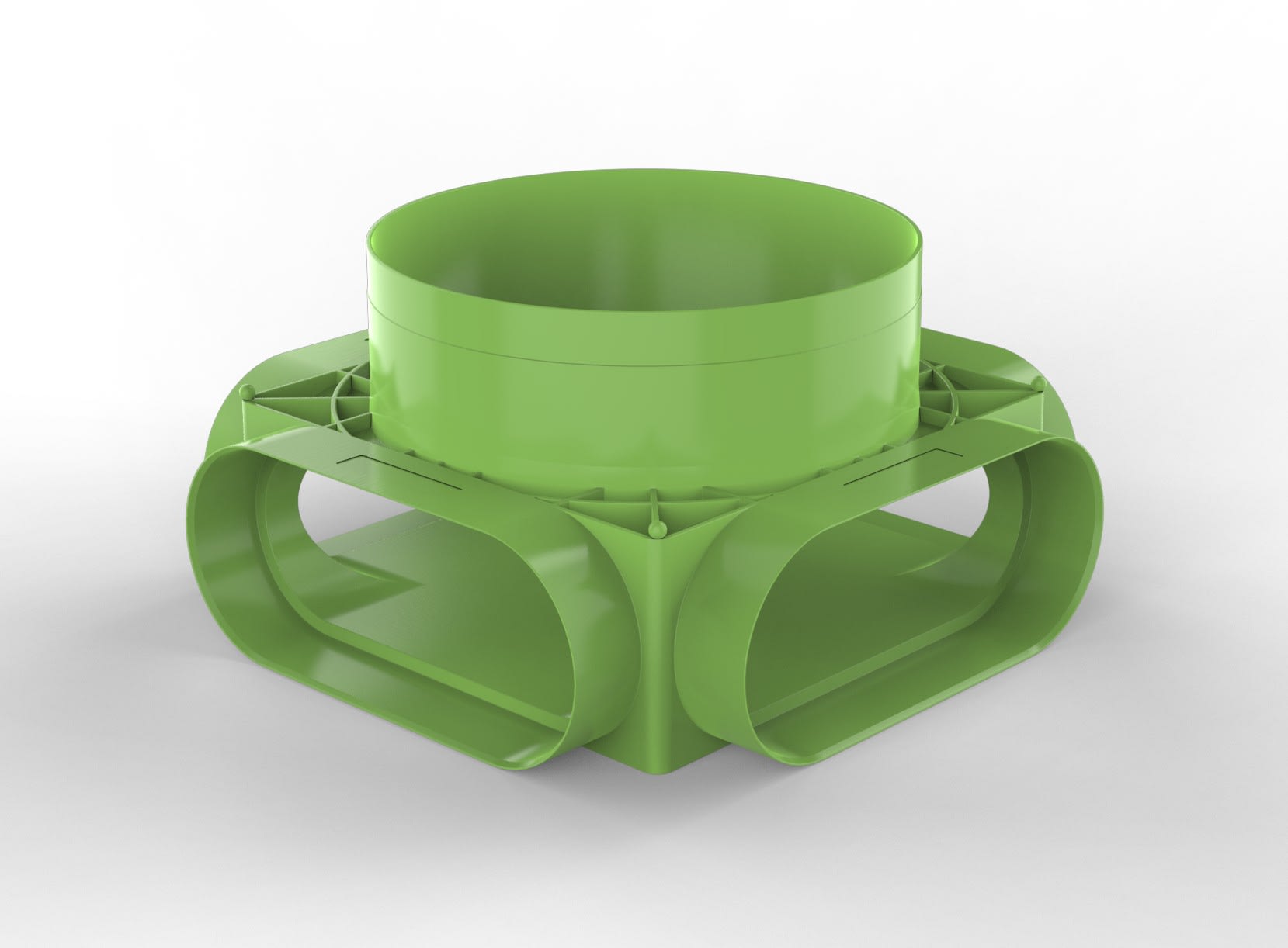 Daikin - DucoFlex Caisson de distribution sol et plafond 4 x ovale (F) D160