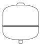 Daikin - Vase d'expansion 12L, Rotex Solaris sous pression