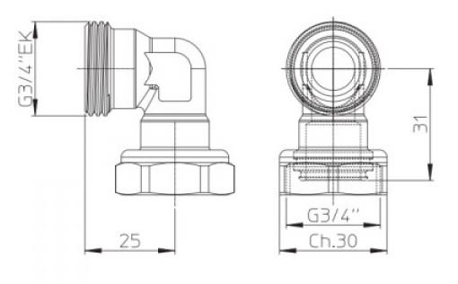 Daikin - Coude à 90° pour Dkn Alt HPC - accessoire chauffage