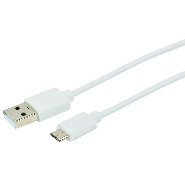 FINDIS Pays De Loire - Micro USB M - USB M - 2.4A - 3m - Blanc