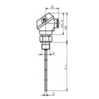 JUMO FRANCE - Thermocouple chemisé avec tête de raccordement, forme J suivant DIN 43710 et EN