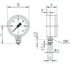 JUMO FRANCE - Type RE 63-1,r -1 + 0 bar 1/4"G