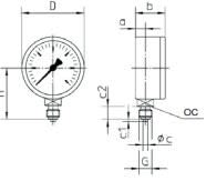 JUMO FRANCE - Type RE 63-1   0 + 6  bar 1/4"G