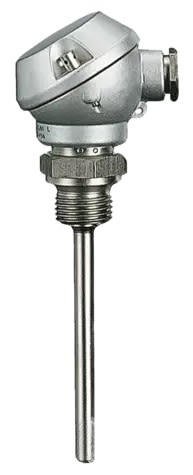 JUMO FRANCE - Thermocouple chemisé avec tête de raccordement, forme J suivant DIN 43710 et EN