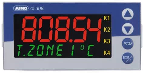 JUMO FRANCE - Indicateur digital JUMO di308- Fiche technique 70.1550 - 701550/181-144-25/000,0