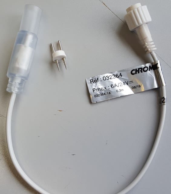 Chromex - Rac élec Câble racco. P&L D L: 24VDC Int/Ext Cb Bl