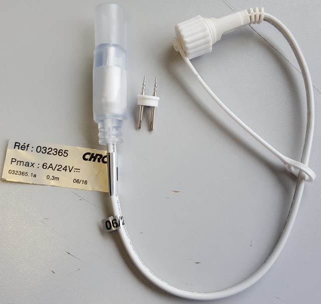 Chromex - Rac élec Câble racco. Connec R 24VDC Int/Ext Cb Bl