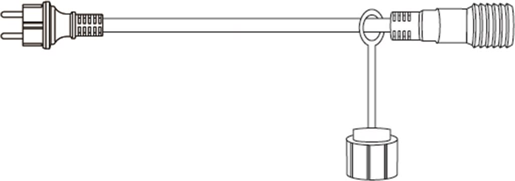Chromex - Rac élec Câble d'alim. Europe 230VAC Int/Ext Cb Bl