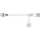 Chromex - Rac élec Câble d'alim. Europe 230VAC Int/Ext Cb Bl