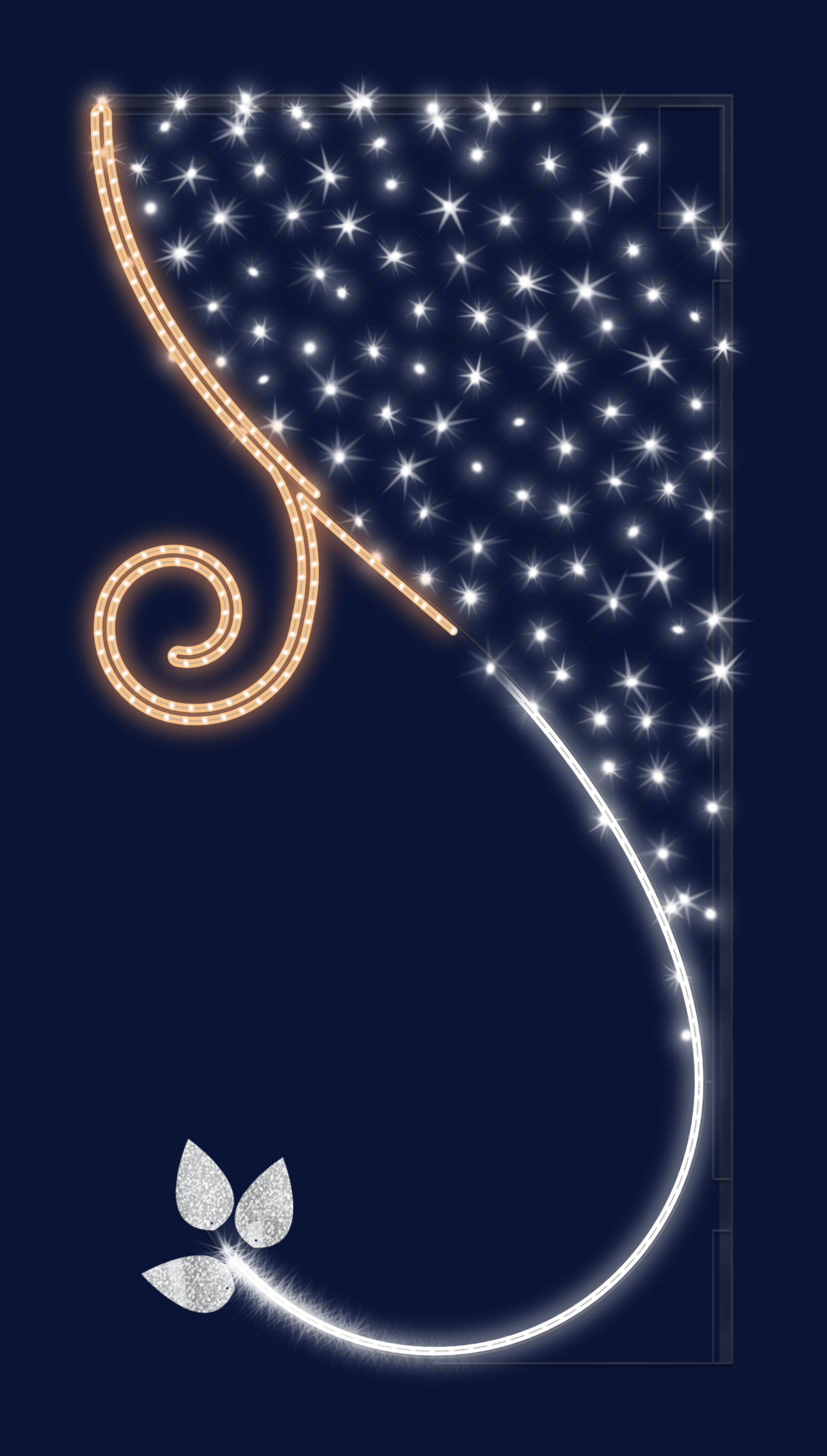 Chromex - Décor 2DTC Alizée BC L:1 H:2m