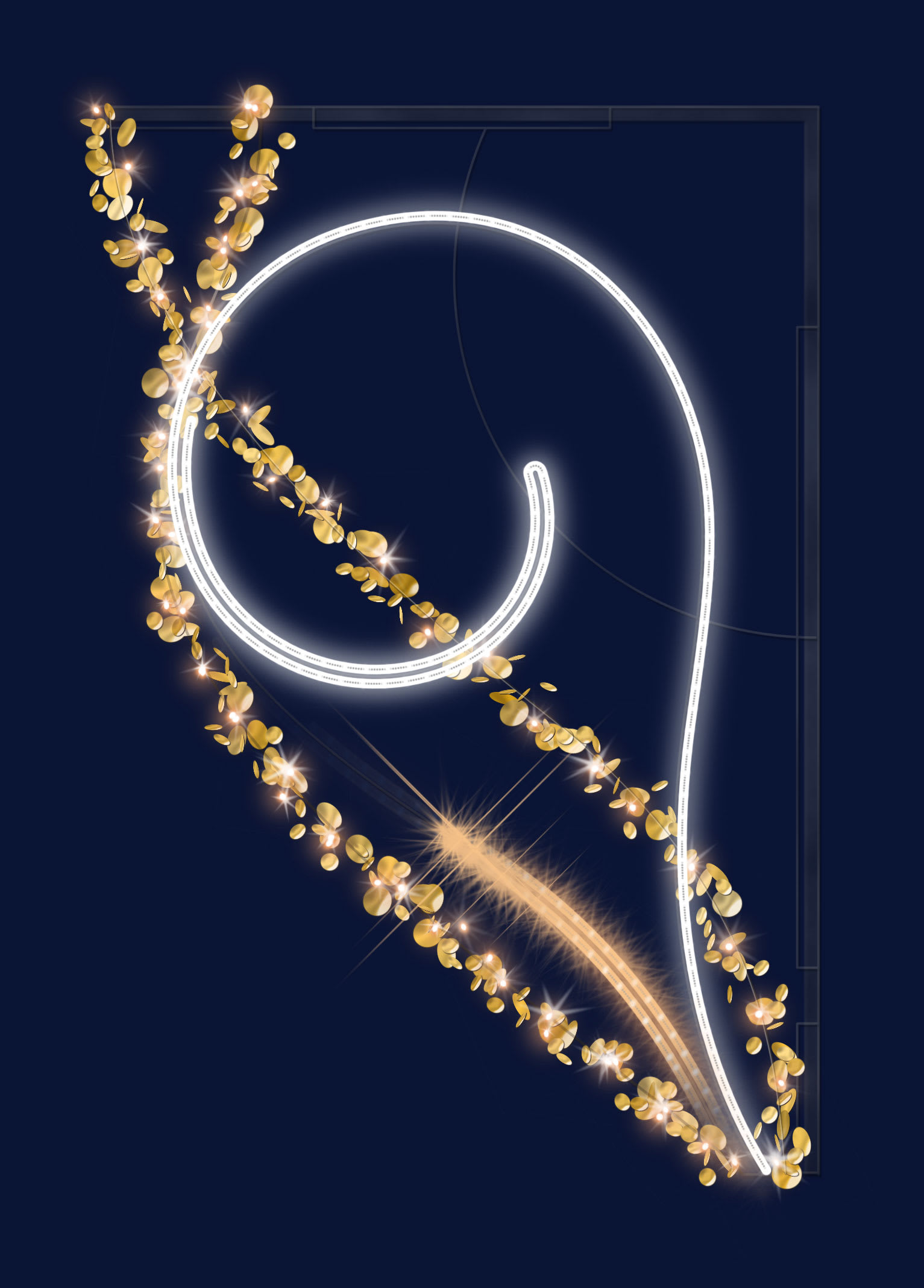 Chromex - Décor 2DTC Mila OR L:1 H:1,5m