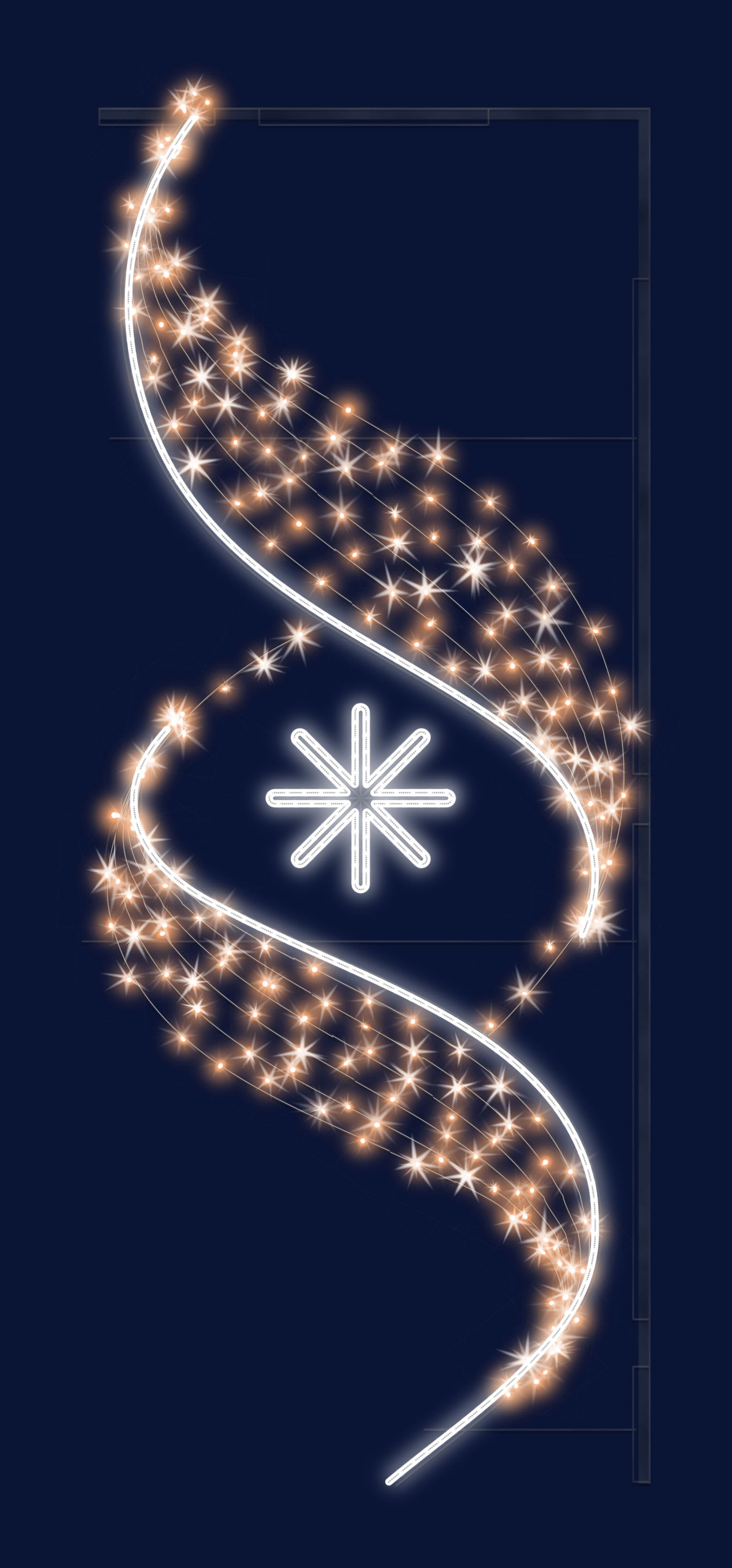 Chromex - Décor 2DTC Flocon Virevolte L:1m H:2,5m