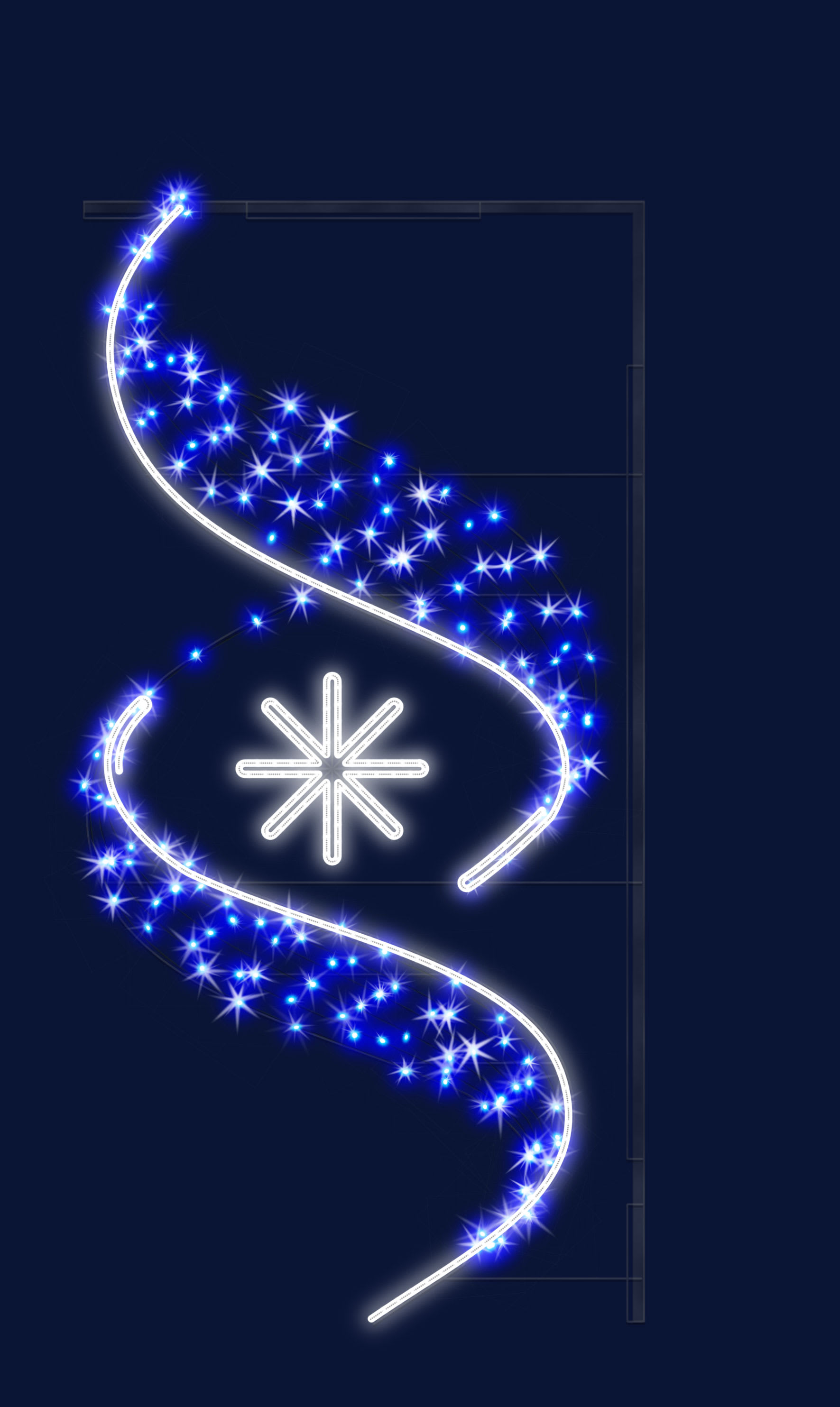 Chromex - Décor 2DTC Flocon Virevolte BF L:1m H:2m