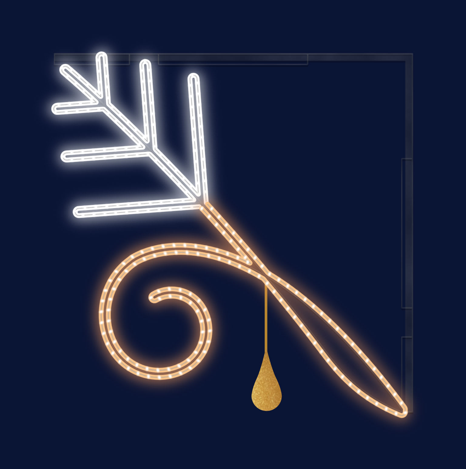 Chromex - Décor 2DC Eywa OR L:1m H:1m P:0,1m