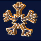 Chromex - Décor 3DAP Flocon Pétillant OR L:2,2m H:2m P:0,3m