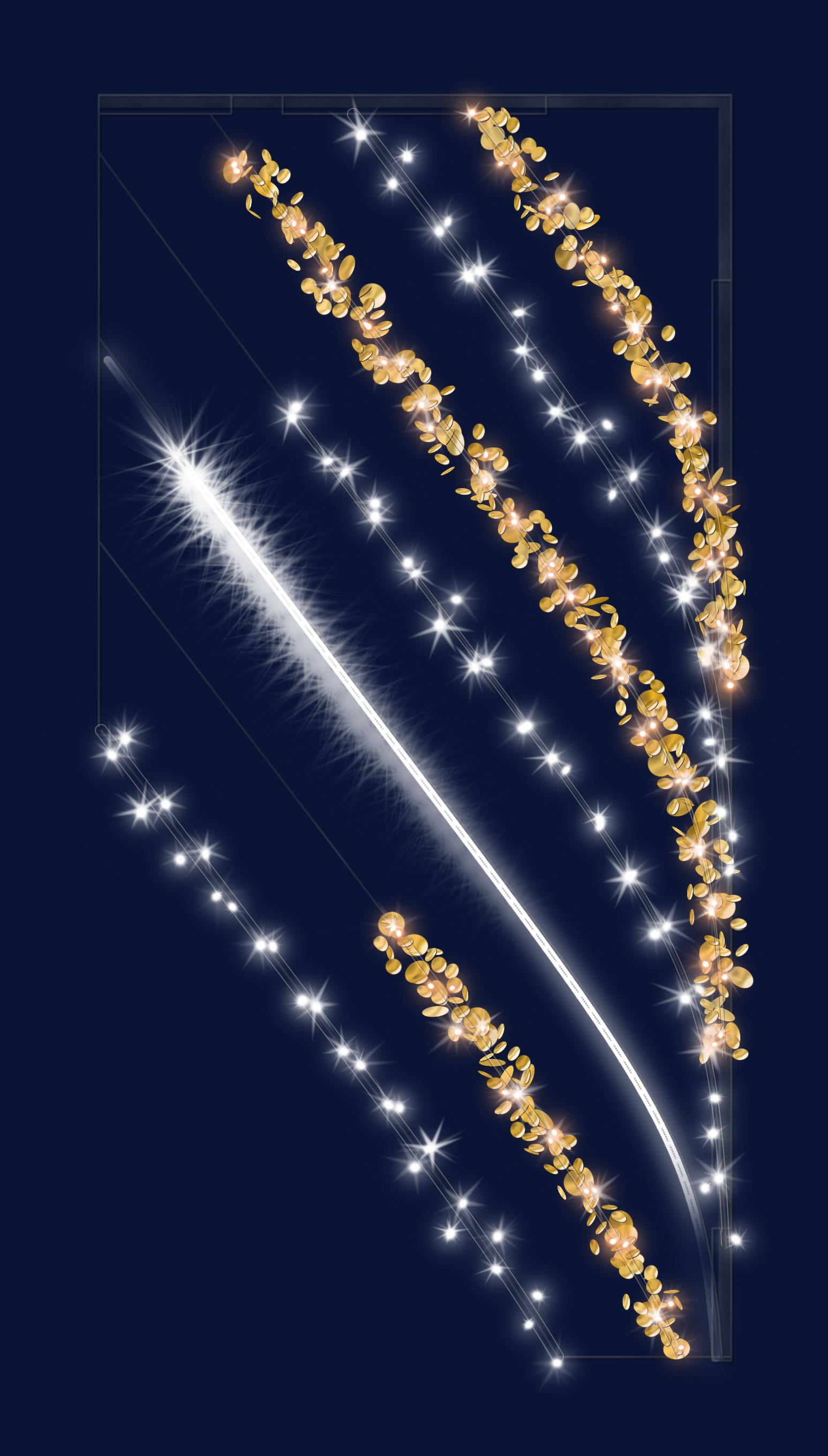 Chromex - Décor 2DTC Féerique OR L:1m H:2m P:0,1m