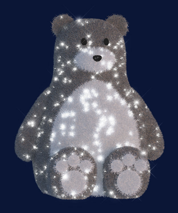 Chromex - Décor 3DAP Ours Funky Argent L:1,3m H:1,5m P:1,2m