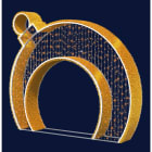 Chromex - Décor 3DAP Boule pétillante OR L:2,3m H:2m P:0,3m